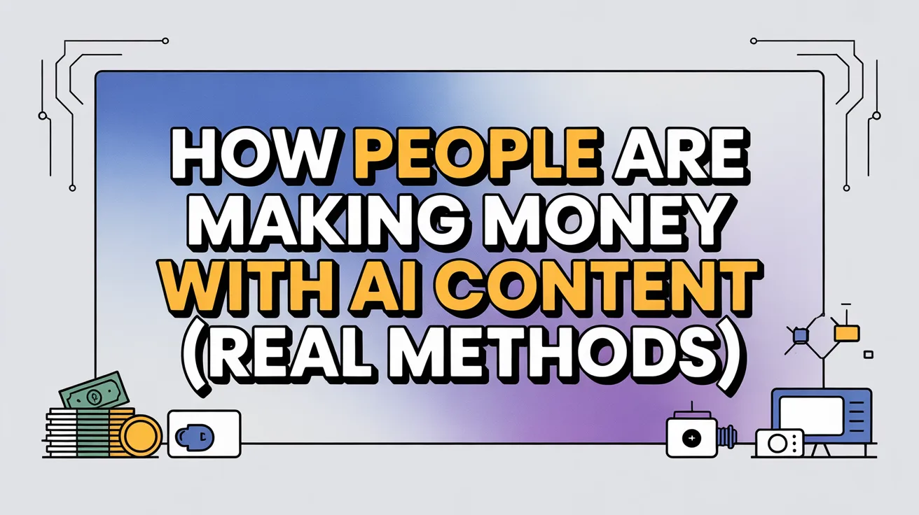 Discover proven ways people earn income with AI content creation. Learn real monetization methods, business models, and expert strategies that work today.