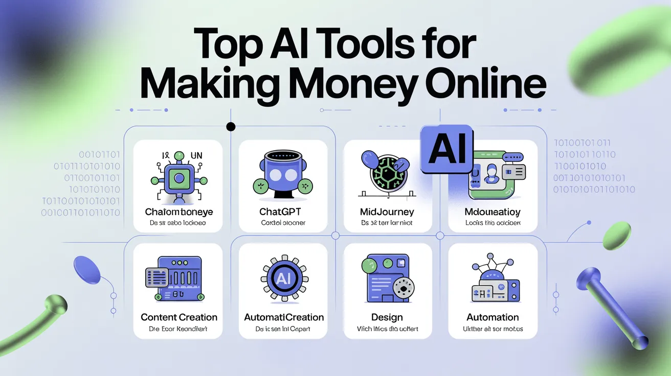 Explore the best AI tools to automate tasks, create content, and increase online income. Practical strategies for monetizing AI effectively.