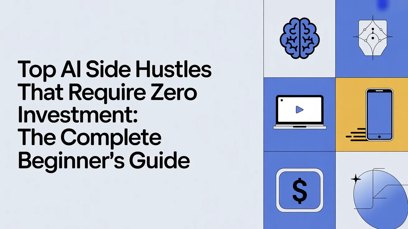 Discover 10 proven AI side hustles requiring zero investment. Start earning with free AI tools today—no experience needed. Complete beginner guide with real income potential.