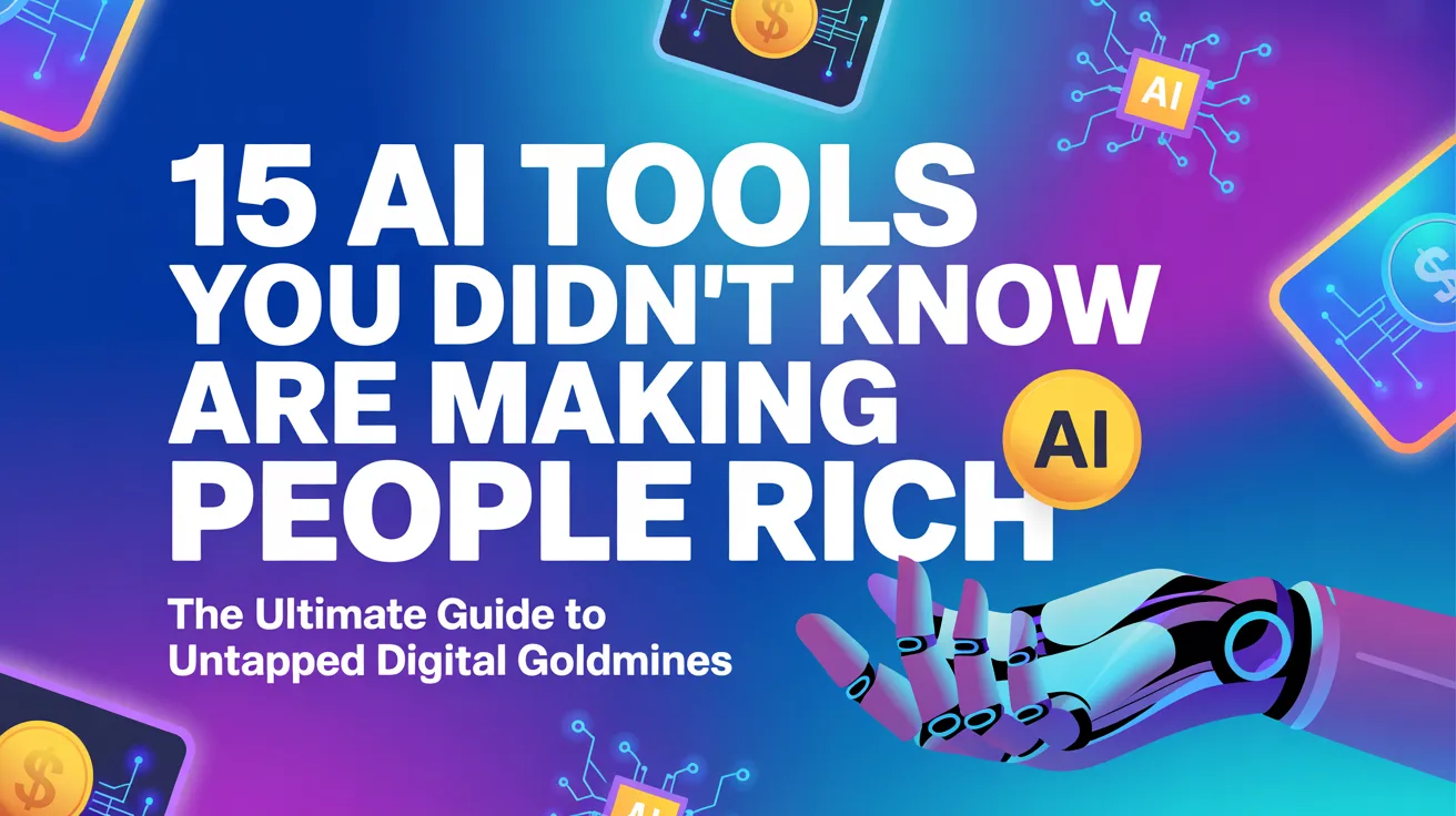 Stop using ChatGPT. These 15 unknown AI tools are quietly automating $10k months. No coding. No degree. Start today.